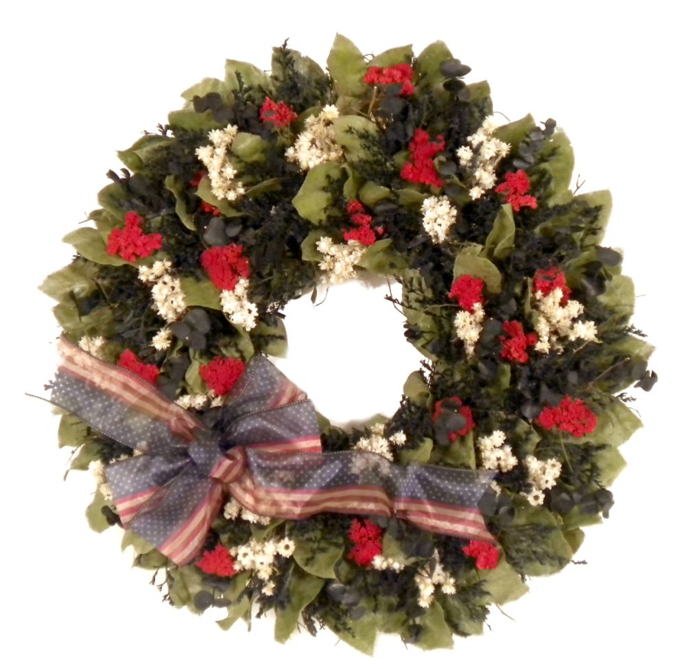 The Christmas Tree Company Sweet Liberty 22 Inch Premium Dried Floral Wreath at Sears.com