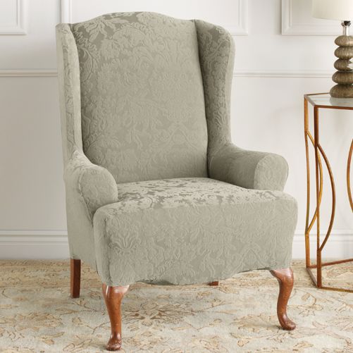 Sure Fit Inc STR JACQUARD DAMASK WING SLIPCOVER at Sears.com
