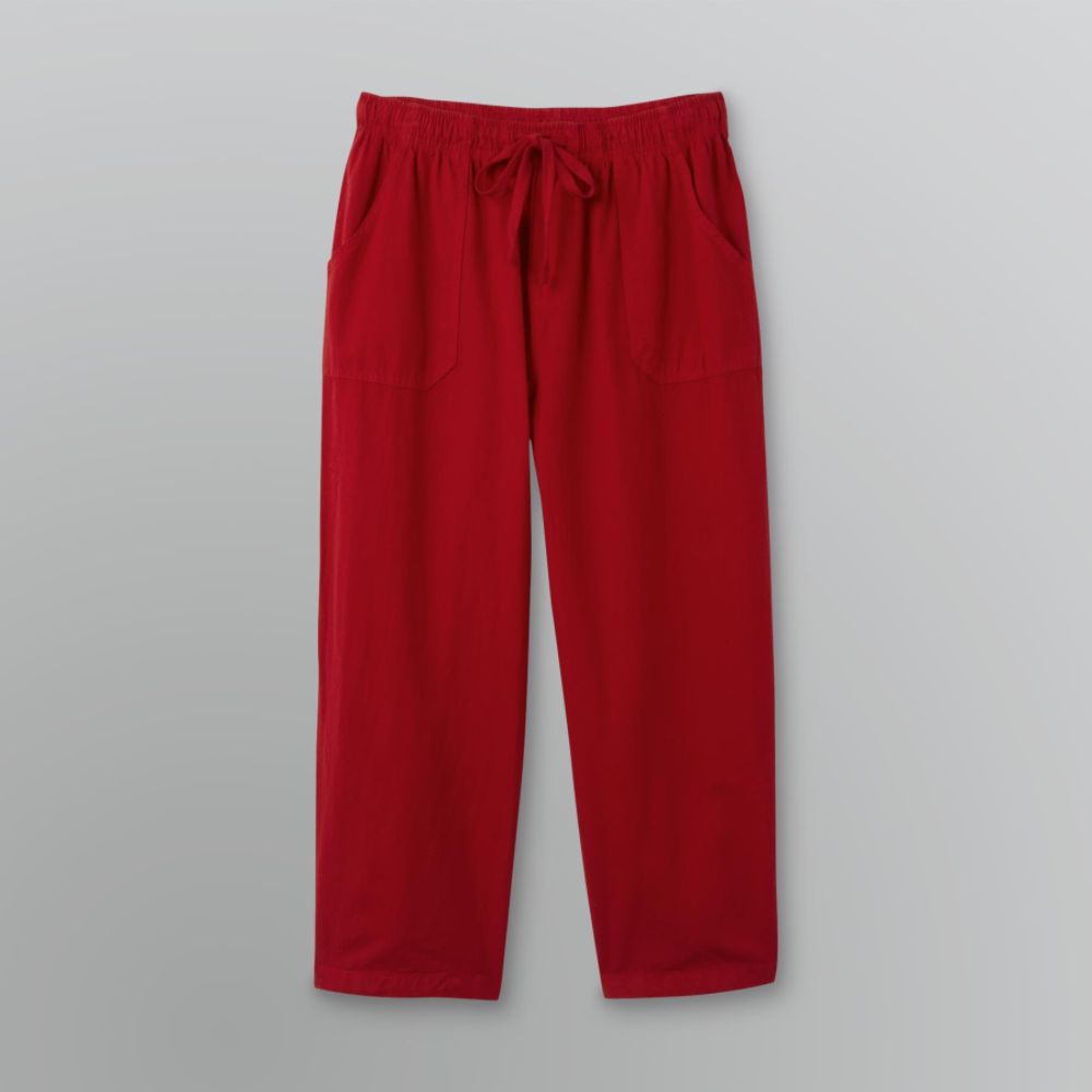 Basic Editions Women's Relaxed Fit Khaddar Capri Pant at Kmart.com