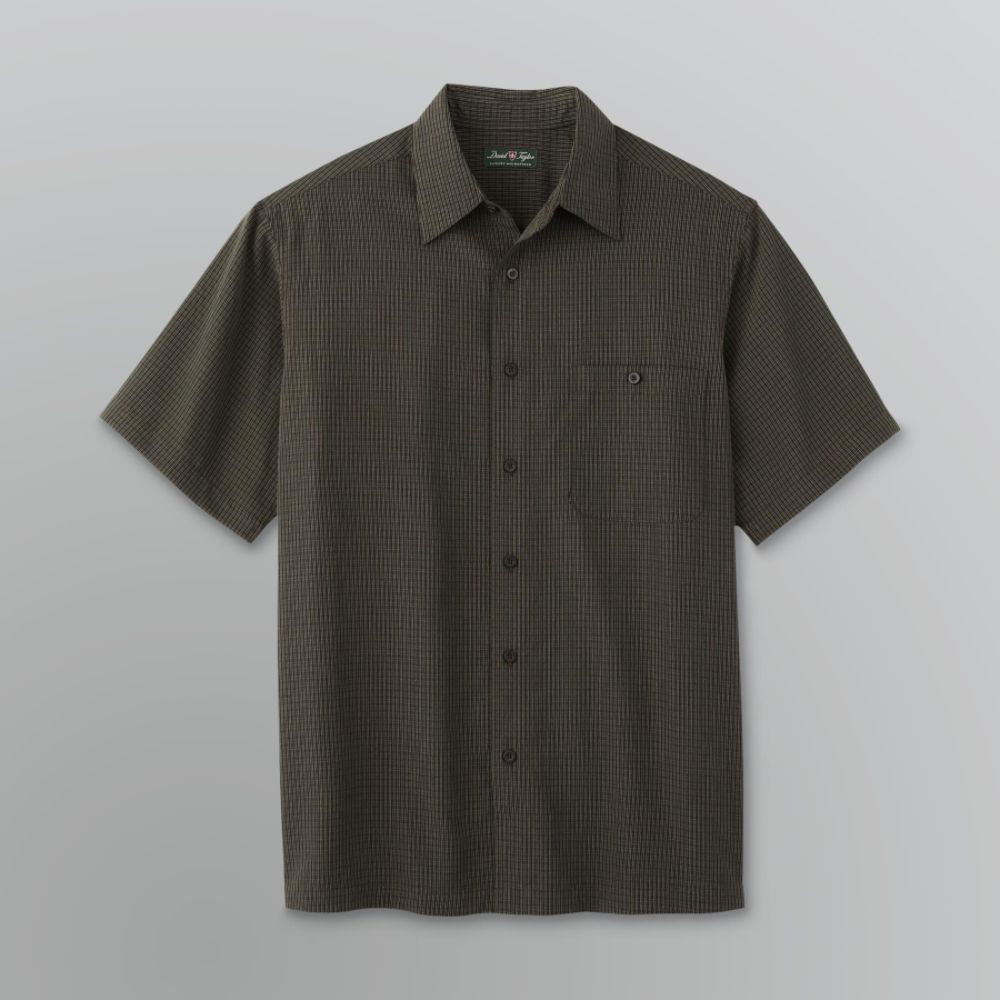 David Taylor Men's Big & Tall Checkered Short Sleeve Microfiber Shirt at Sears.com