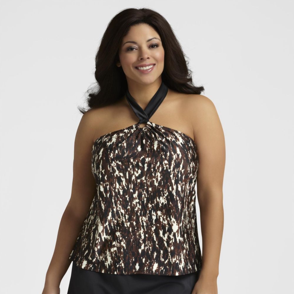 Jaclyn Smith Women's Plus Halter Tankini Top at Kmart.com