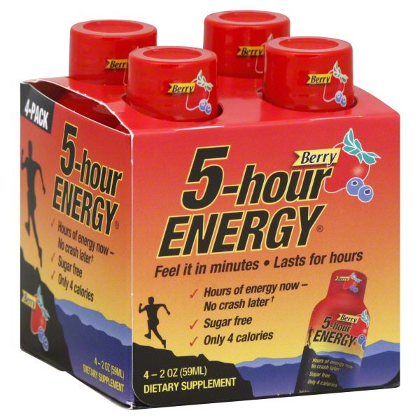 5-hour Energy Energy Shot, Berry, 4 - 0.2 oz (59 ml) at Kmart.com