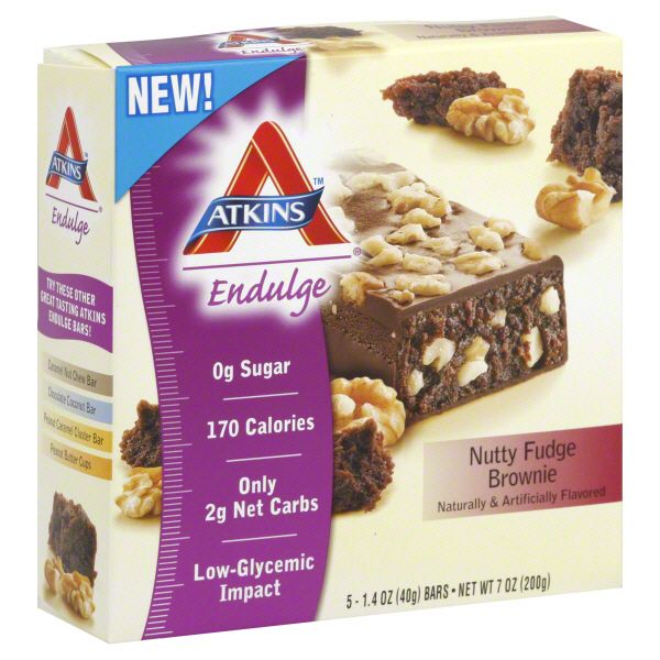 Atkins Endulge Brownie, Nutty Fudge, 5 - 1.4 oz (40 g) bars [7 oz (200 g)] at Kmart.com