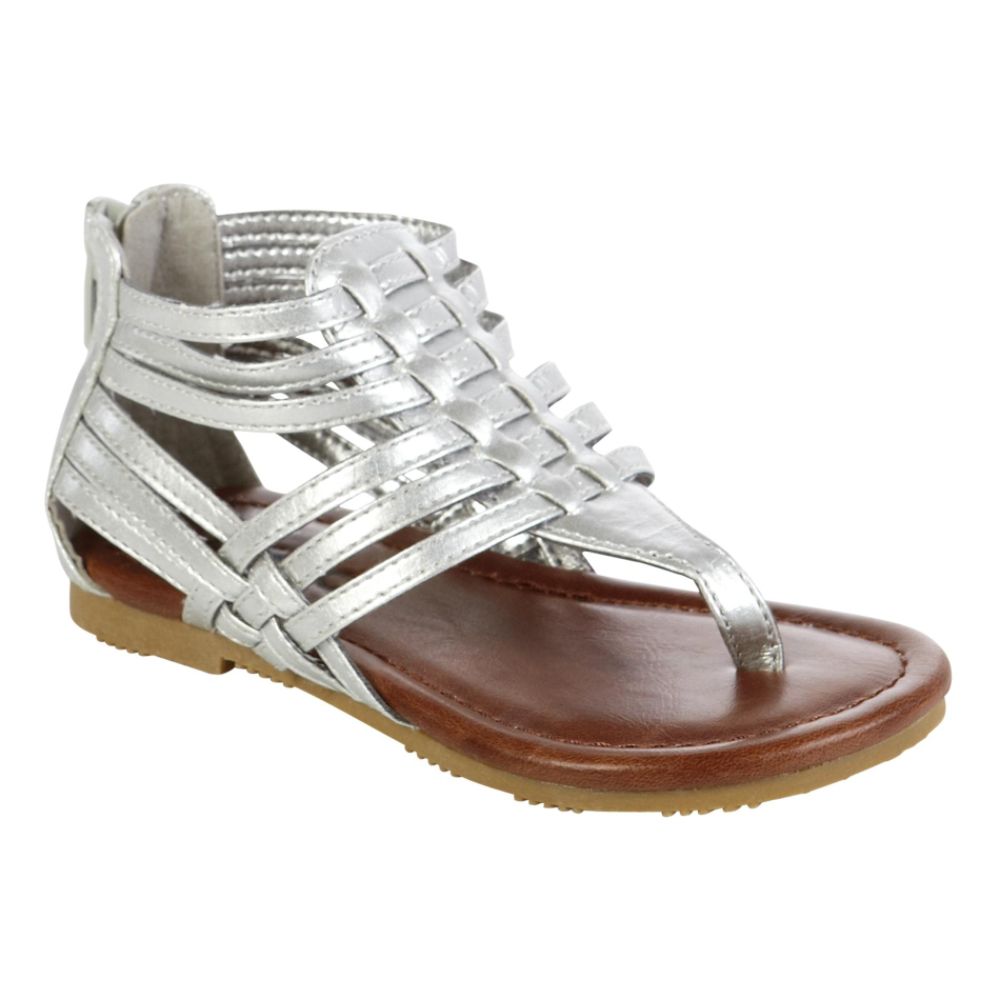 Bongo Toddler Girl's Artemis Gladiator Sandal - Silver at Kmart.com