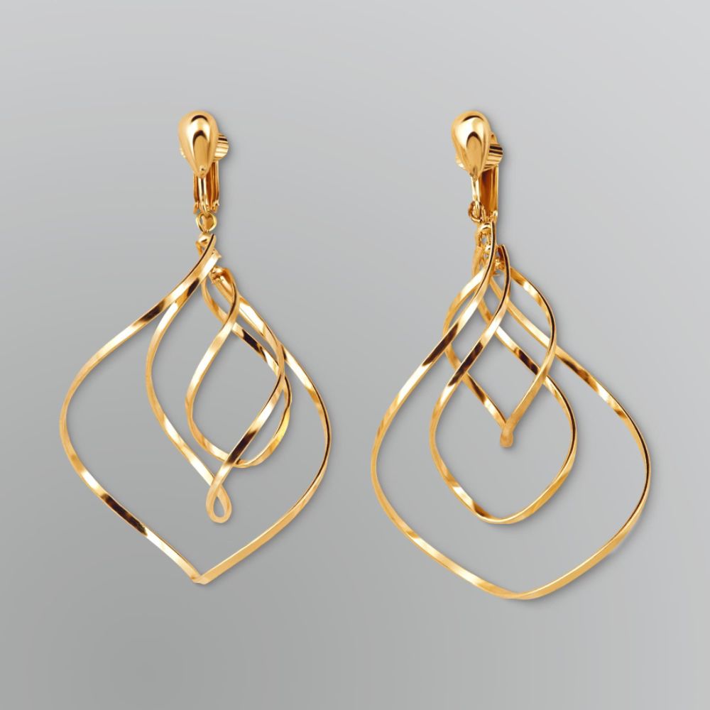 Jaclyn Smith Gold Twirl Clip Earrings at Sears.com