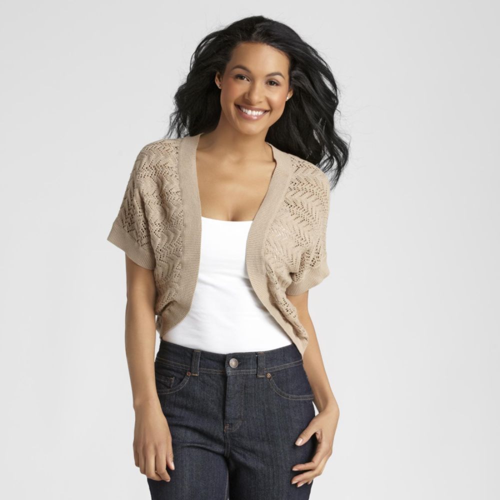 Jaclyn Smith Women's Open Knit Shrug at Sears.com