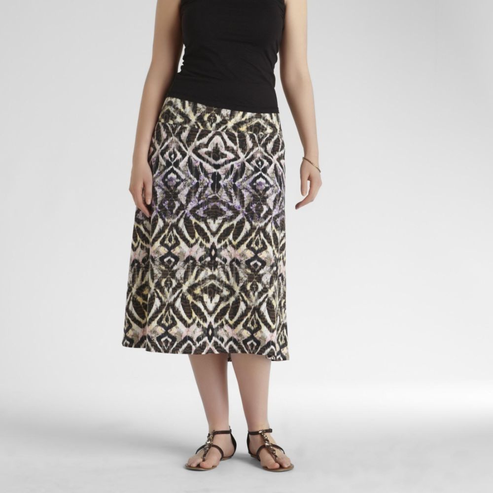 Basic Editions Women's Plus Banded Knit Skirt at Sears.com