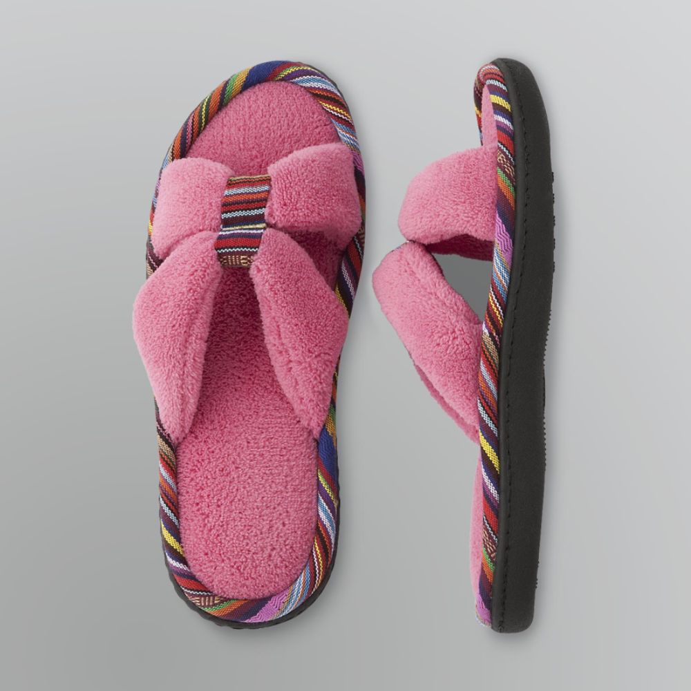 Isotoner Women's Cabanas Micro-Terry Safari X Slide Slippers at Sears.com