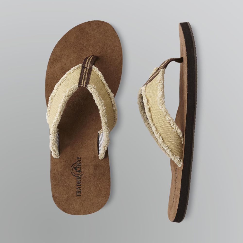 mens frayed flip flops