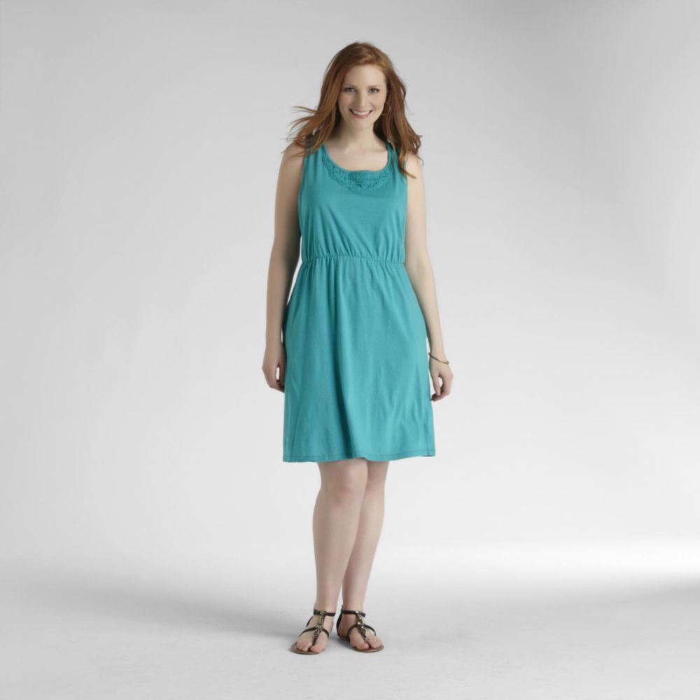 Basic Editions Women's Crochet Trim Knit Dress at Sears.com