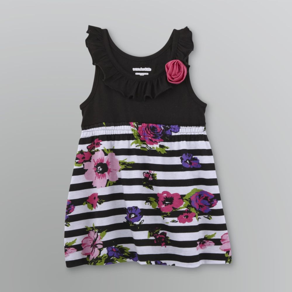 WonderKids Toddler Girl's Floral Stripe Dress at Kmart.com