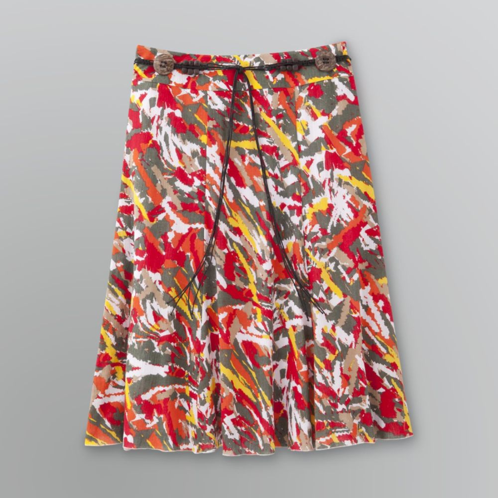 Laura Scott Women's Belted Crinkle Skirt at Sears.com