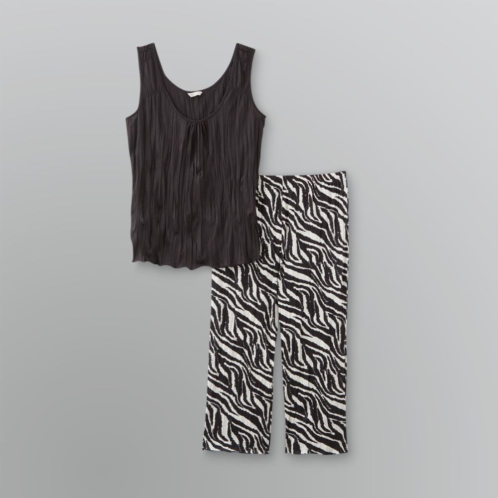 Women's Plus Crinkle Pajama Tank Top & Pants at Kmart.com