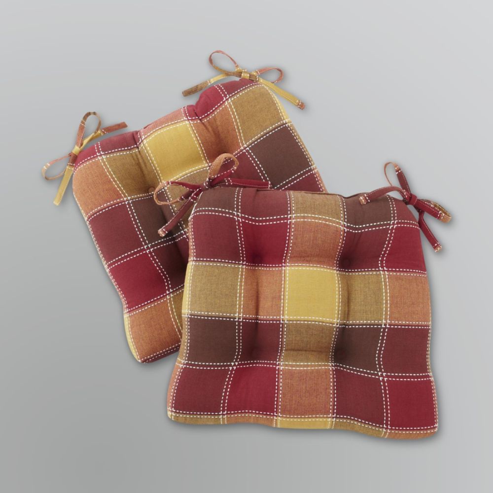 Essential Home 2-Pack Harris Plaid Chair Pads at Kmart.com