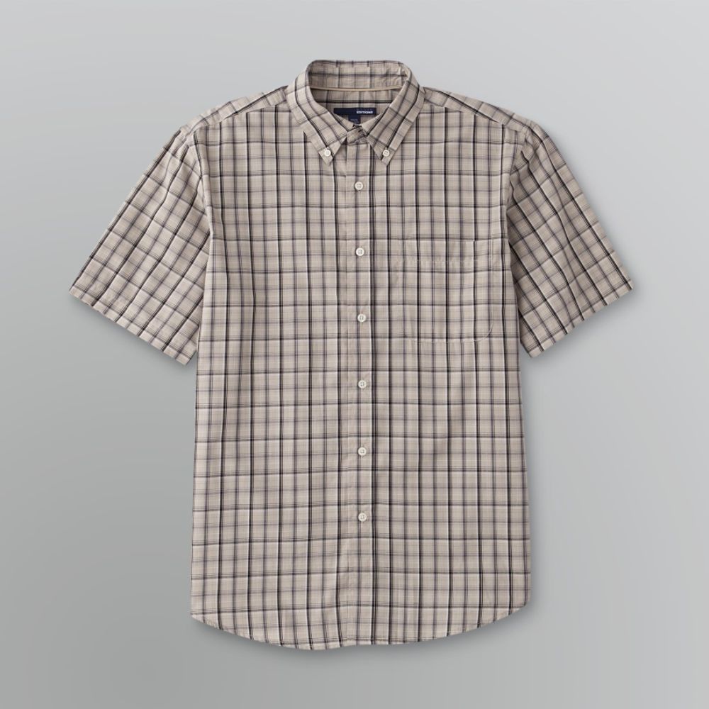 Basic Editions Men's Big & Tall Plaid Short Sleeve Shirt at Sears.com
