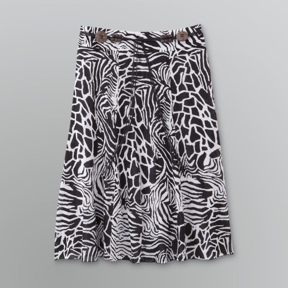 Laura Scott Women's Belted Crinkle Skirt at Sears.com
