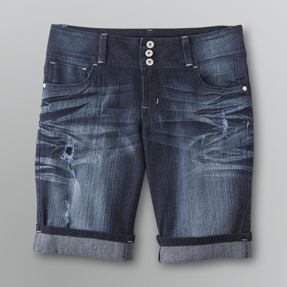 Glo Junior's Distressed Denim Bermuda Shorts at Kmart.com