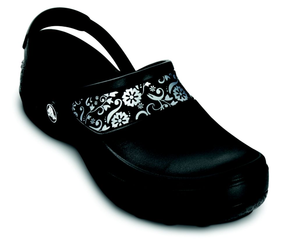 Crocs Work Women's Mercy Work Croslite Slip-Resistant Clog Black with Silver detail at Sears.com