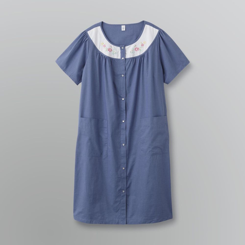 Pink K Women's plus Embroidered Snap-Front Duster at Kmart.com