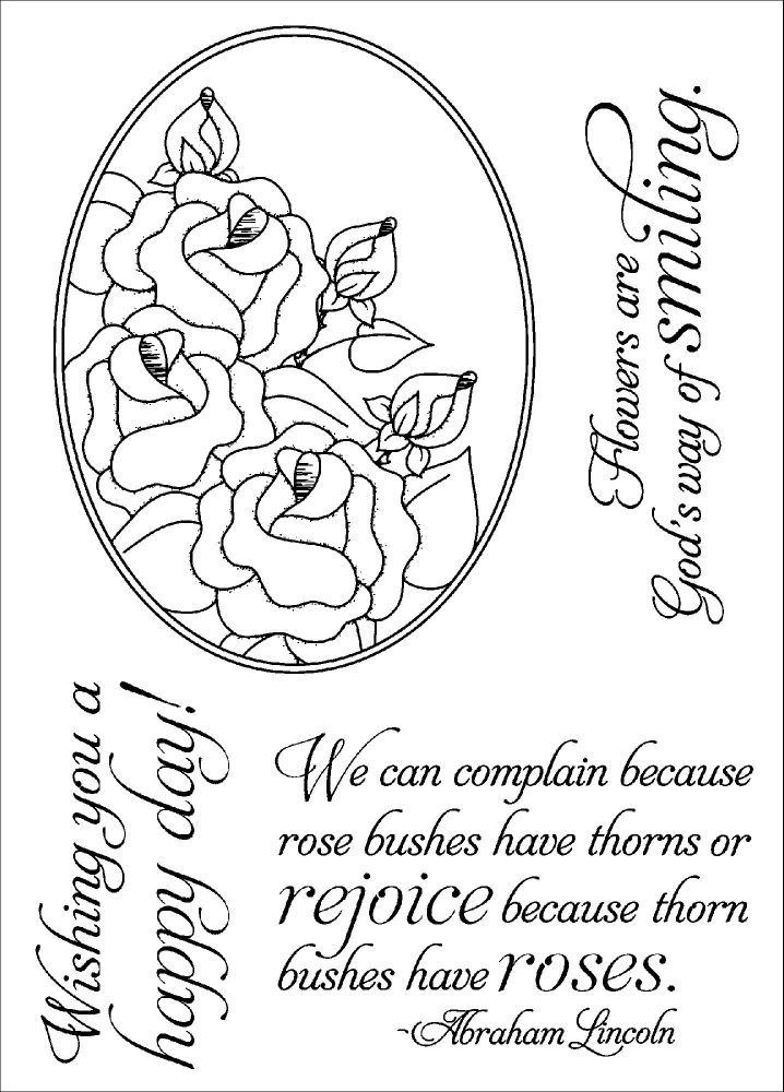 Stampers Anonymous Inky Antics Clear Stamp Set, Rose Oval at Kmart.com
