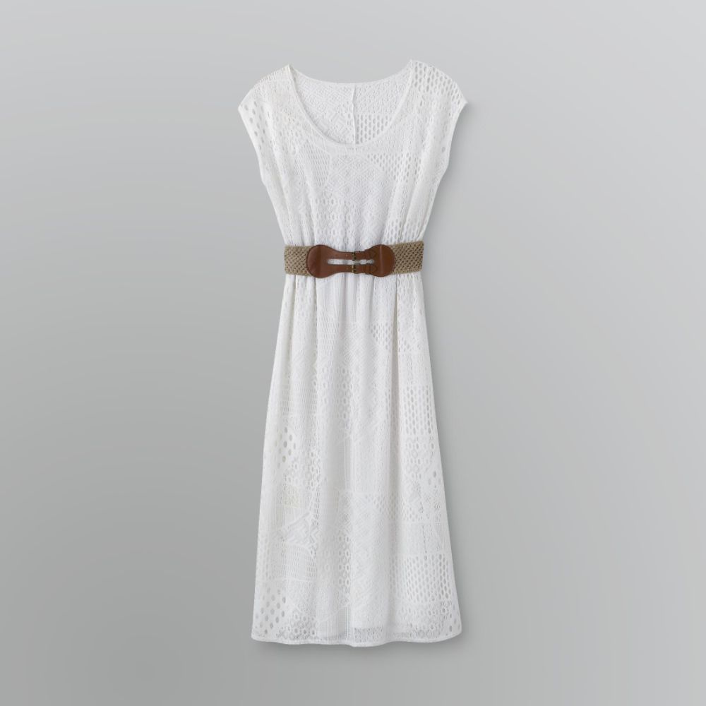 Route 66 Women's Crochet Maxi Dress with Belt at Kmart.com
