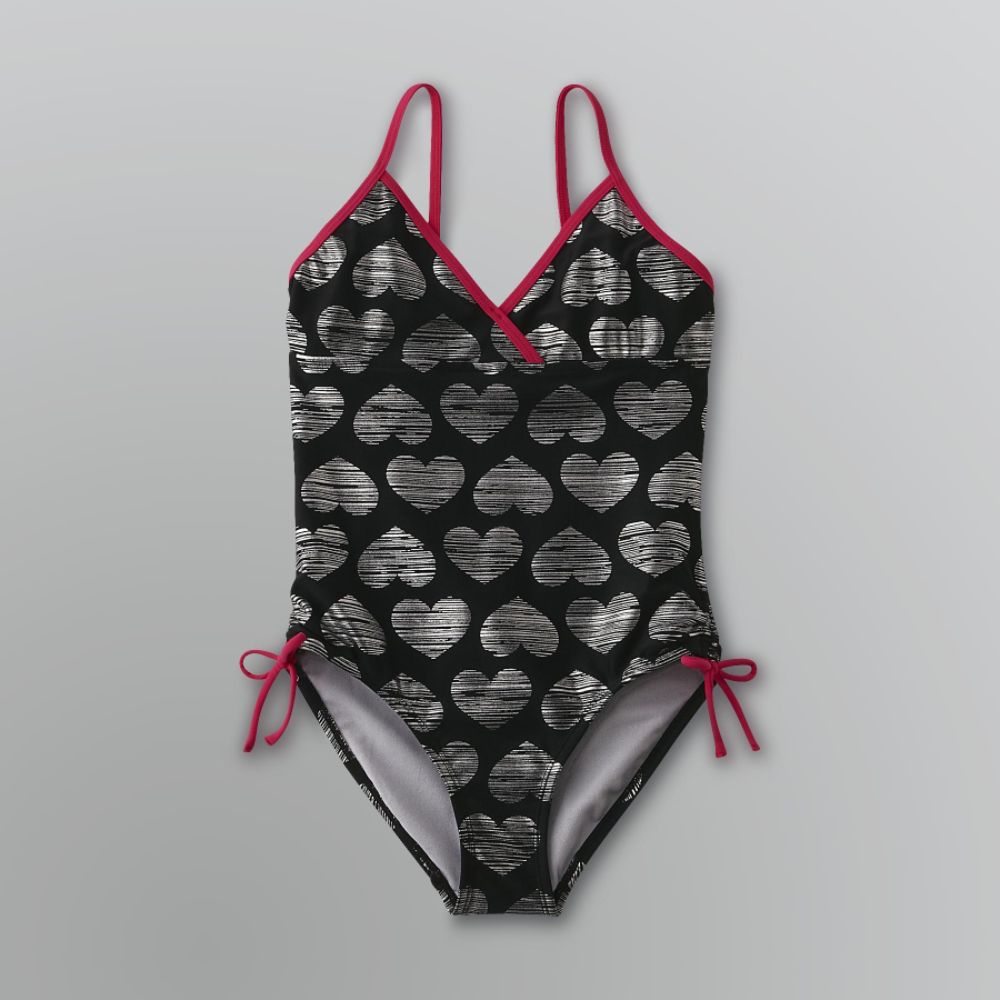 Joe Boxer Girl's One-Piece Foil Heart Swimsuit at Sears.com