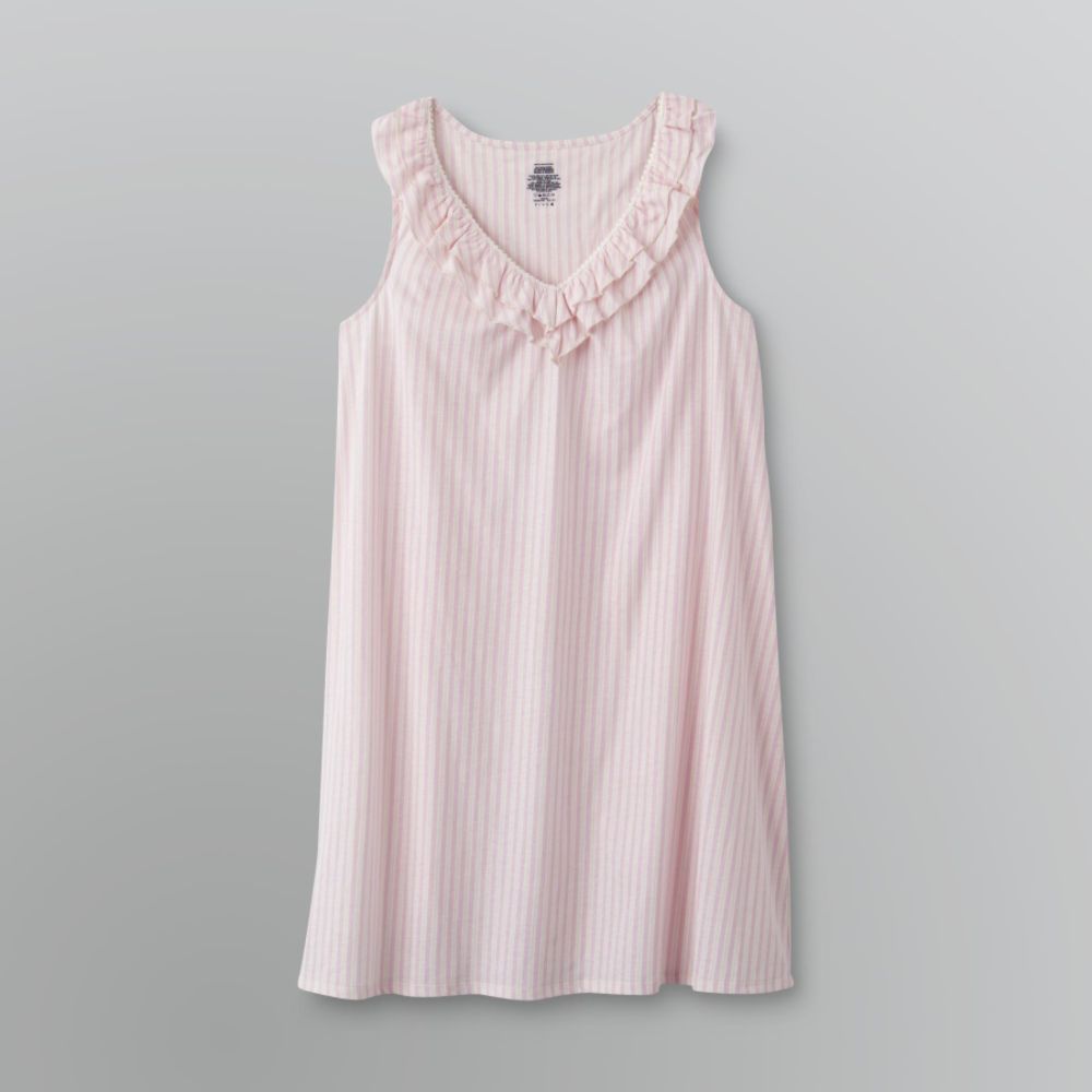 Pink K Women's Plus V-Neck Stripe Nightgown at Kmart.com
