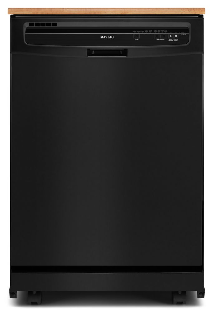 Maytag 24" Portable Jetclean® Plus Dishwasher w/ High-Temp Wash Option - Black ENERGY STAR® at Sears.com