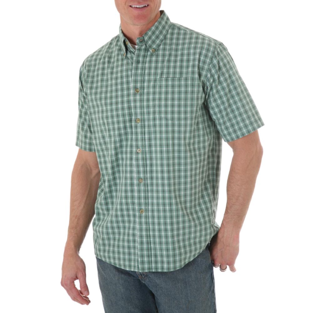 Wrangler Men’s Collared Shirt Woven Short Sleeve at Kmart.com