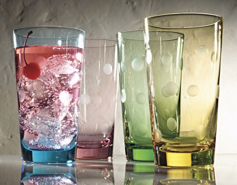 Artland&reg; POLKA DOT HIGHBALL, SET OF 4, 20 OZ. at Kmart.com
