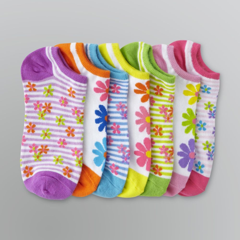 Joe Boxer Girl's No-Show Flower Socks - 7 Pair at Sears.com