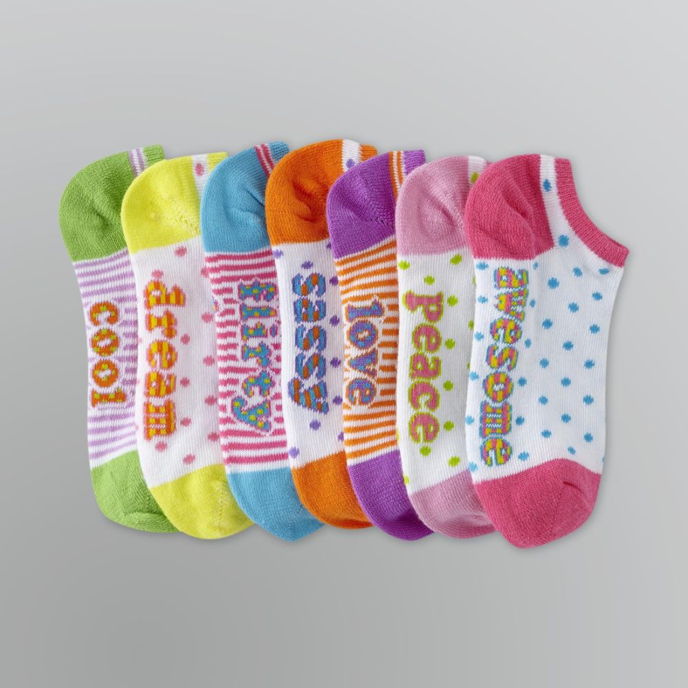 Joe Boxer Girl's No-Show Mood Socks - 7 Pair at Sears.com