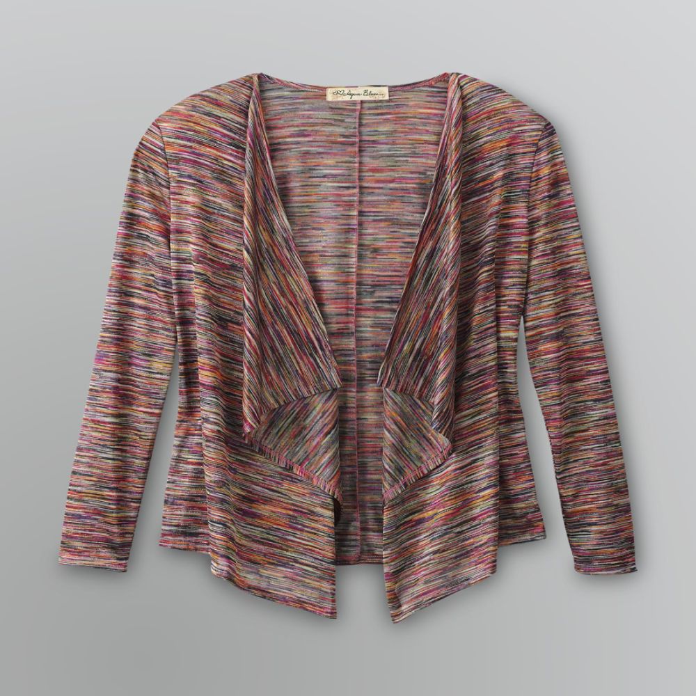 Aqua Blues Women's Plus Metallic-Thread Open Front Cardigan at Sears.com