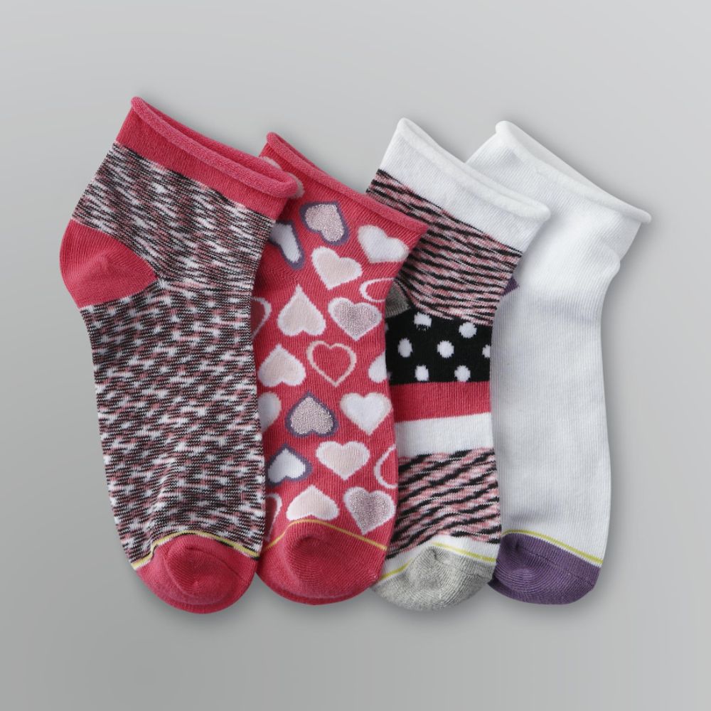 Joe Boxer Girl's Patterned Anklet Socks - 4 Pairs at Sears.com