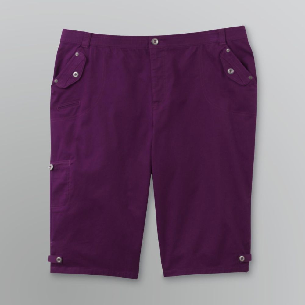 Gloria Vanderbilt Women’s Plus Kourtney Cargo Skimmer Twill Capri at Sears.com