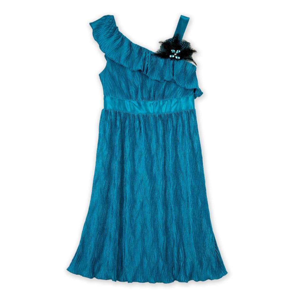 Amy's Closet Girls plus SL FEATHER TRIM SOLITURQUOISE-16 at Kmart.com