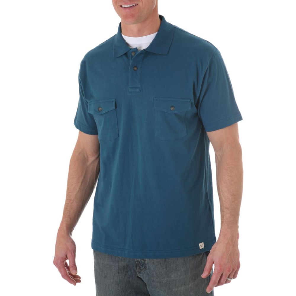 Wrangler Men’s Shirt Cotton Knit – Shaded Spruce at Kmart.com