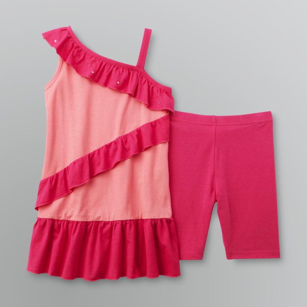 Piper Girl's One-Shoulder Dress and Shorts Set at Kmart.com