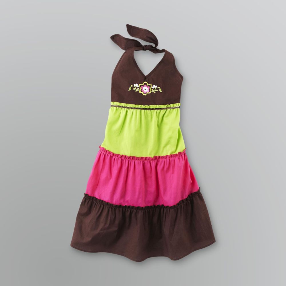 Basic Editions Girl's Halter Color Block Dress at Kmart.com