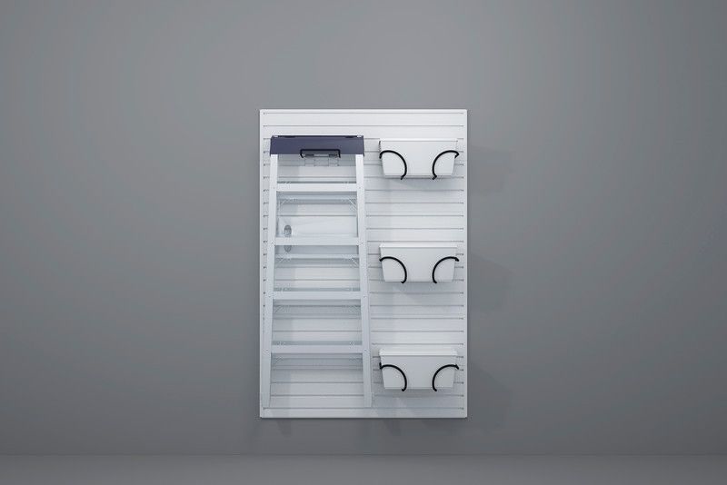 Flow Wall System&nbsp; Flow Wall System FWS-4812-6WB18 Ladder Hook and Bin