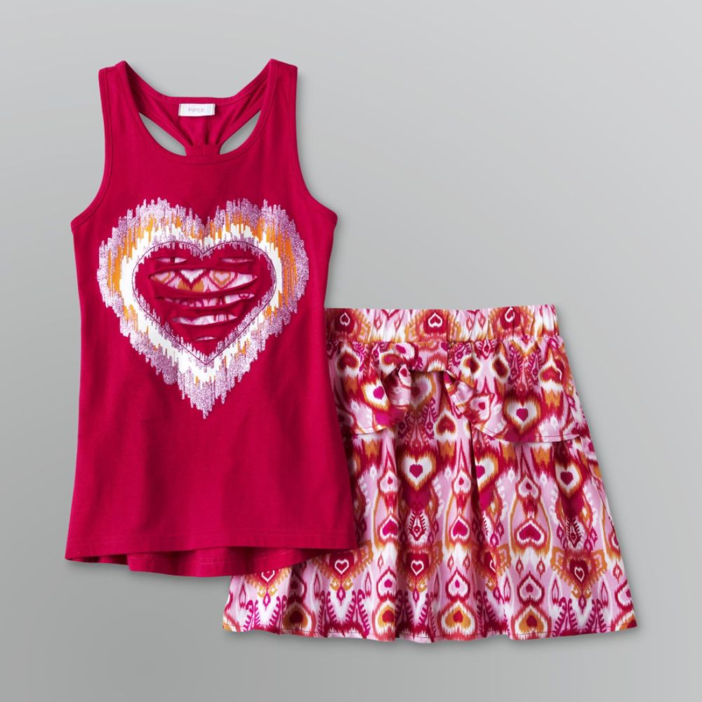 Piper Girl's 3-D Heart Tank & Shorts Set at Kmart.com