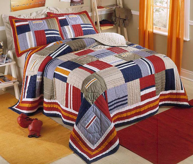 My World Ronnie Patchwork Prewashed Cotton Twin Quilt with Pillow Sham at Kmart.com