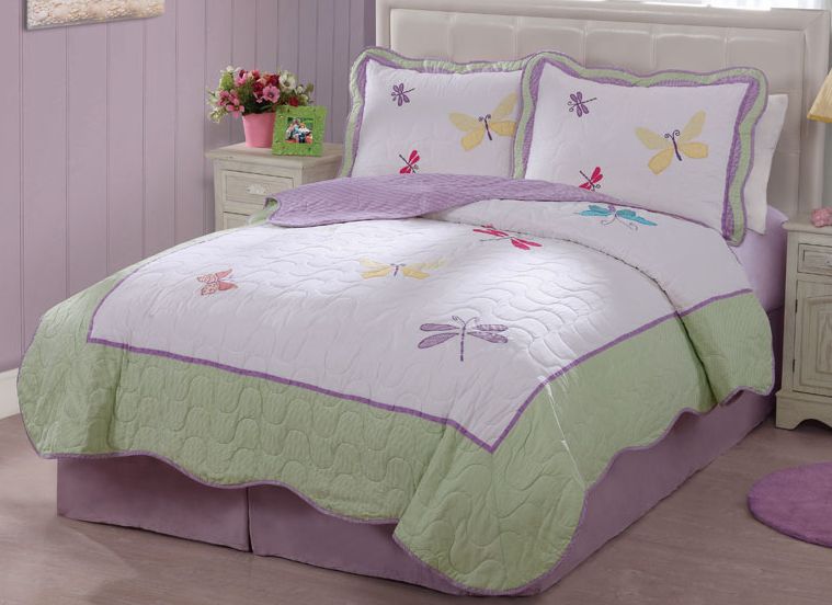 My World Dragonfly Butterfly Full / Queen Quilt with 2 Shams at Kmart.com