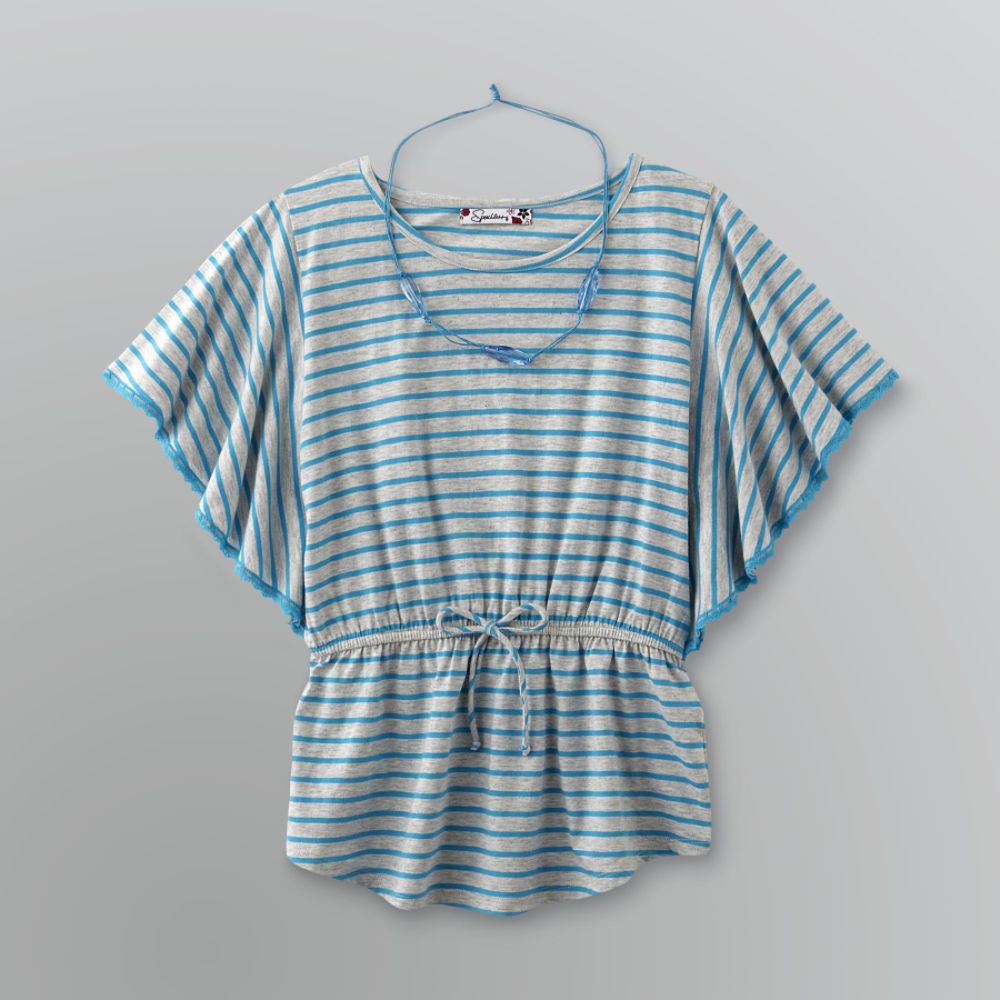 Speechless Girl's Butterfly Sleeve Top with Necklace at Kmart.com