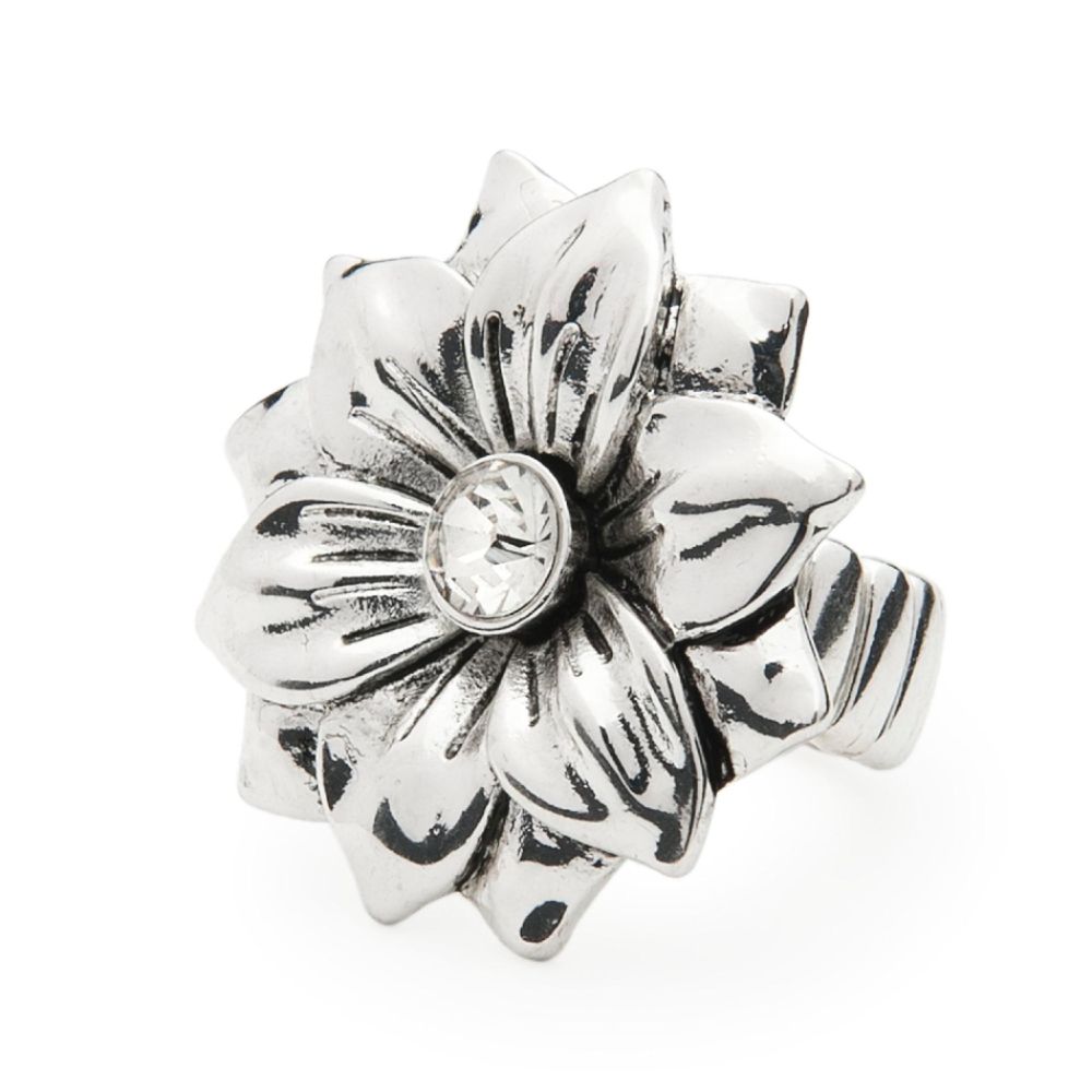 Trifari Silver Crystal Ring Etched at Sears.com