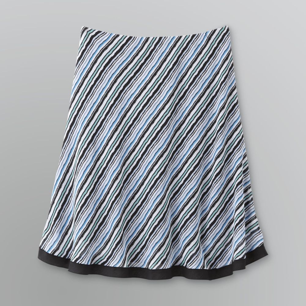 Covington Petite's Flared Pleat Striped Skirt at Kmart.com
