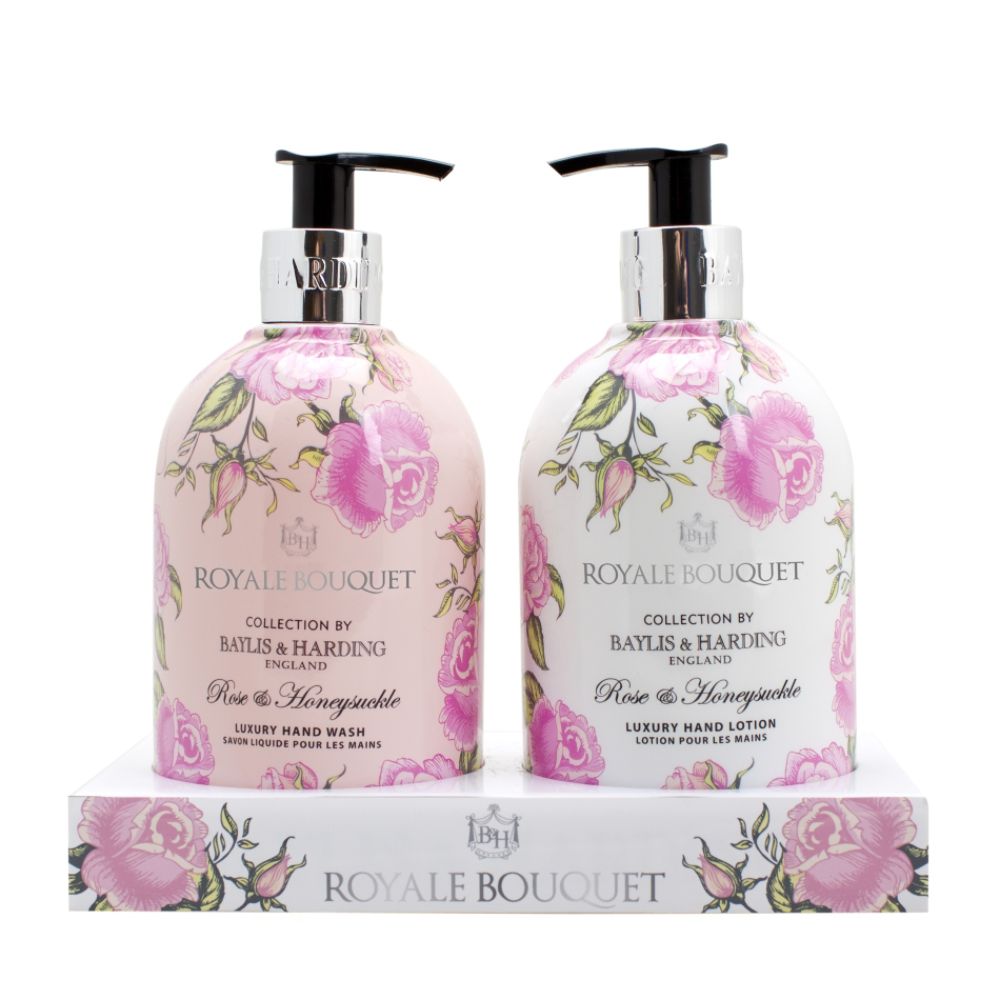 Baylis & Harding Royale Bouquet Rose & Honeysuckle 2 Bottle Set in Clear Acrylic Rack at Kmart.com