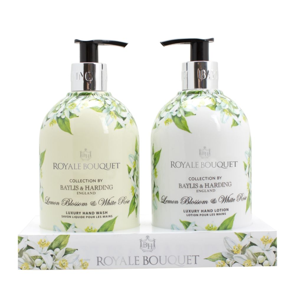 Baylis & Harding Royale Bouquet Lemon Blosson & White Rose2 Bottle Set in Clear Acrylic Rack at Kmart.com