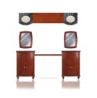 85" Double Basin Vanity in Warm Cherry Finish