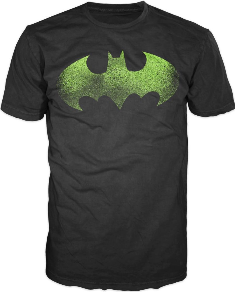 Men?s Big & Tall Graphic T-Shirt Batman Neon Shield Black